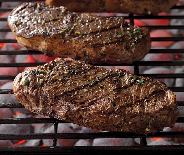 Sirloin Strip Steaks All Natural Baldwin Grass Fed Beef